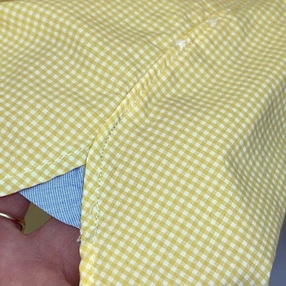 J. Crew Mens Gingham 2-Ply Cotton Long Sleeve Button-Down‎ Shirt Large (16-16.5) - Picture 5 of 7